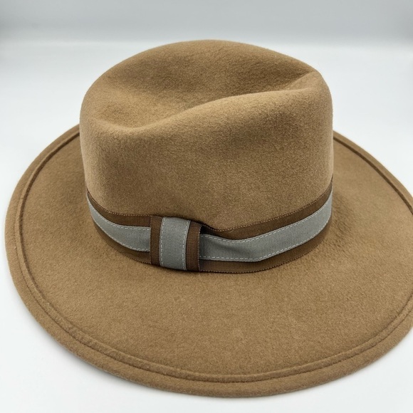 HAT ATTACK Tan Wool Fedora Hat main image 10